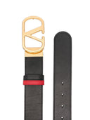 Valentino Garavani V Logo Signature Leather Belt