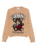 Pull à col rond en laine Ganni
