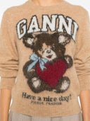 Pull à col rond en laine Ganni