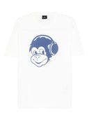 T-shirt in cotone con cuffie Monkey di Paul Smith Ps