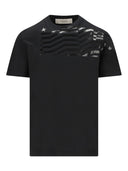 Gouden gans bedrukt katoenen T-shirt