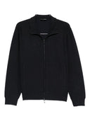 Felpa con zip in misto cotone di Emporio Armani