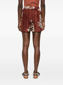 Shorts in Seta Stampata Brunello Cucinelli