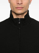 Sweat-shirt zippé en coton mélangé Emporio Armani