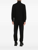 Sweat-shirt zippé en coton mélangé Emporio Armani