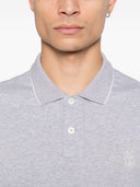 Polo in cotone con logo Brunello Cucinelli