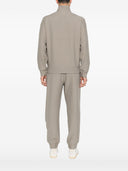 Felpa con zip in misto cotone di Emporio Armani