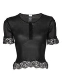 Saint Laurent Lace Silk T Shirt