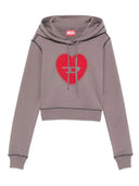 Felpa con cappuccio Diesel Heart in cotone