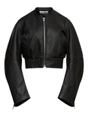 Mm6 Maison Margiela Leather Effect Bomber Jacket