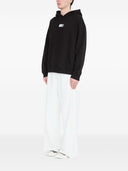 Felpa con cappuccio in cotone con logo Mm6 Maison Margiela