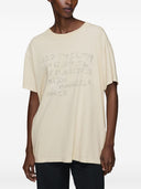 T-shirt in cotone con logo Maison Margiela