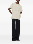 T-shirt in cotone con logo Maison Margiela