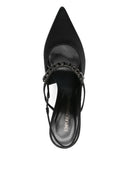 Escarpins à bride arrière en satin pré-soie exclusifs E.Armani