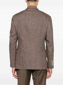 Brunello Cucinelli Veste à simple boutonnage en lin