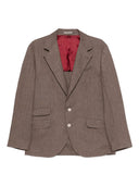 Brunello Cucinelli Veste à simple boutonnage en lin
