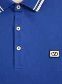 Valentino V Logo Signature Piquet Cotton Polo Shirt