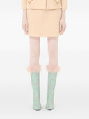 Valentino V Logo Signature Wool Skirt