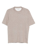 T-shirt z domieszką lnu Brunello Cucinelli