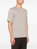 T-shirt z domieszką lnu Brunello Cucinelli