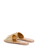 Valentino Garavani V Logo Signature Leather Flat Sandals