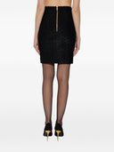 Gonna midi con monogramma Balmain