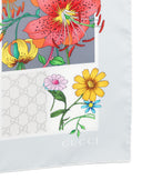 Foulard en soie imprimé Gucci