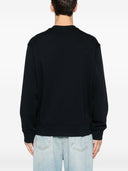 Felpa in cotone con logo Emporio Armani