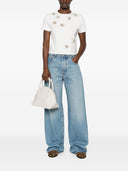 Alice + Olivia Embroidered Cotton T Shirt