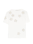 Alice + Olivia Embroidered Cotton T Shirt
