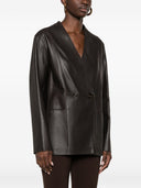 Emporio Armani Leather Blazer Jacket