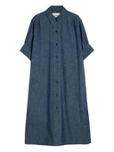 Jil Sander denim katoenen chemisierjurk