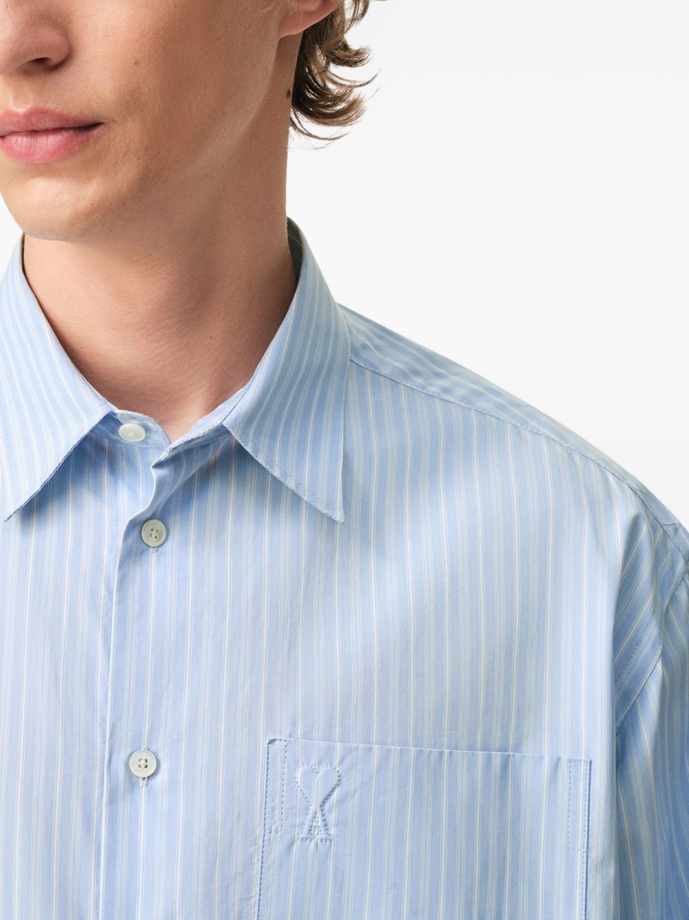 Ami Paris Striped Cotton Shirt