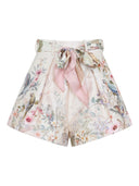 Zimmermann Rebellion Silk And Cotton Shorts