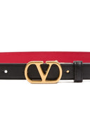Valentino Garavani V Logo Signature Leather Belt