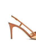 Valentino Garavani V Logo Signature Leather Slingback Pumps