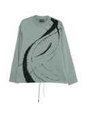 Sweat-shirt à col rond en coton Emporio Armani
