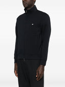 Felpa in cotone con logo Emporio Armani
