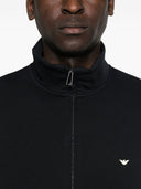 Felpa in cotone con logo Emporio Armani