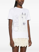 Chloè Printed Cotton T Shirt