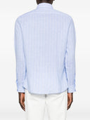 Chemise en lin rayée Brunello Cucinelli