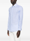 Chemise en lin rayée Brunello Cucinelli