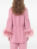 Haut en soie à plumes Valentino