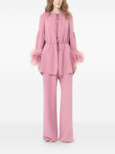 Haut en soie à plumes Valentino