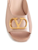 Valentino Garavani V Logo Signature Leather Mules
