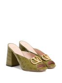 Valentino Garavani V Logo Signature Leather Mules