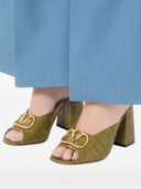 Valentino Garavani V Logo Signature Leather Mules