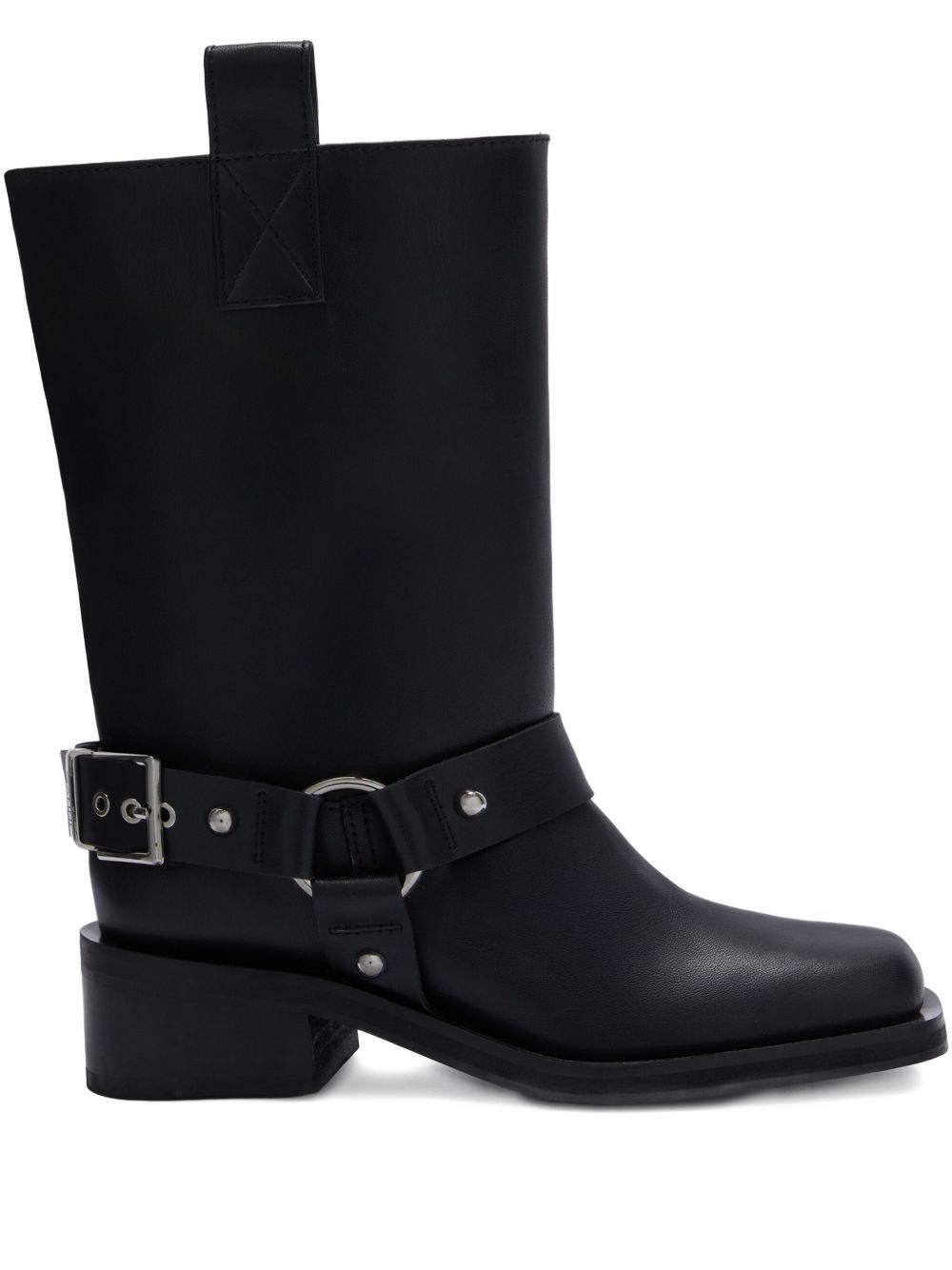 Ganni Bikerstiefel aus recyceltem Leder
