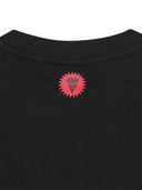 T-shirt in cotone con cane che corre con gelato