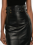 Elisabetta Franchi Leather Midi Skirt